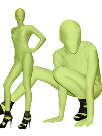 Light green Lycra Spandex Zentai Suit